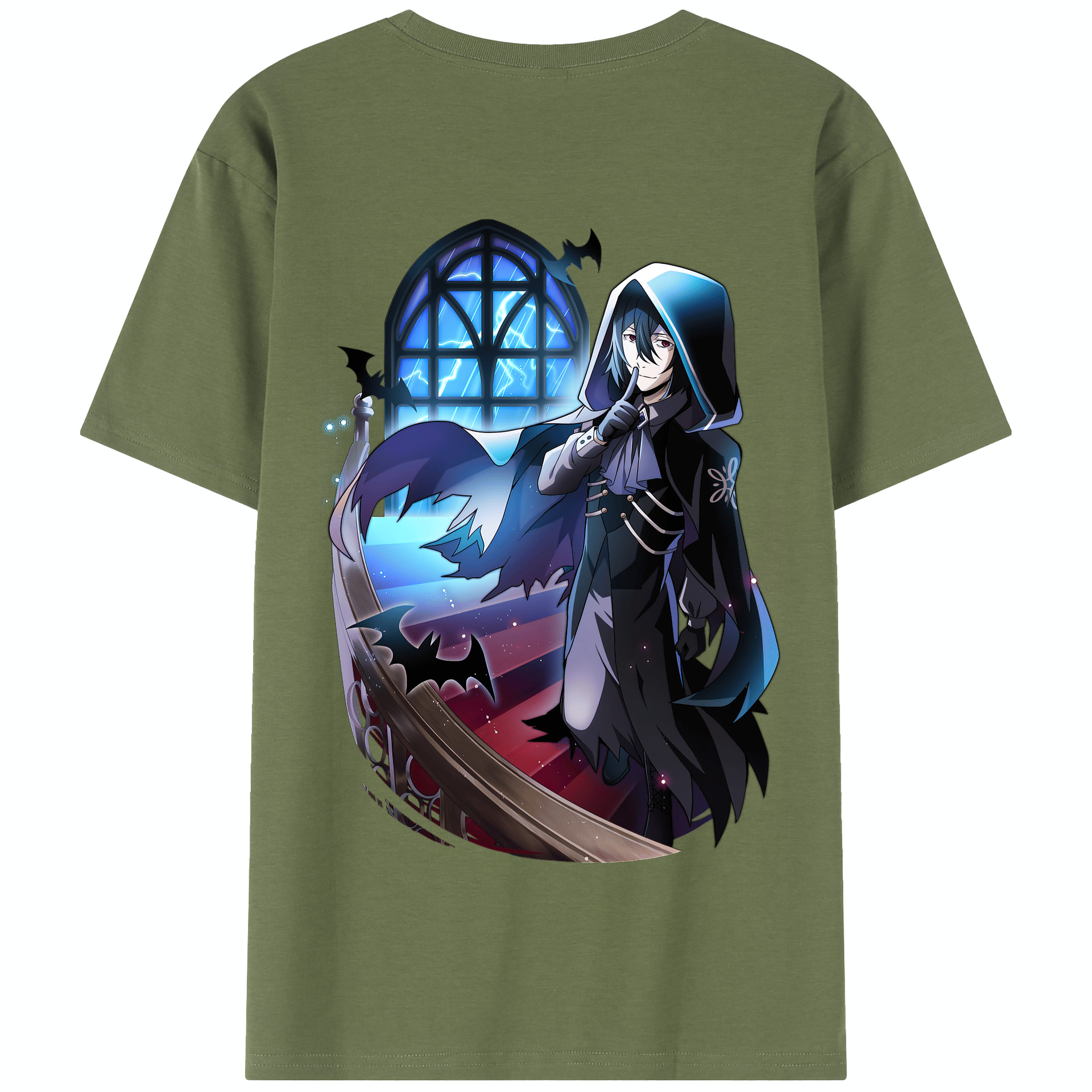 （画像用） 文豪ストレイドッグス Bungo Stray Dogs 綿100％半袖Tシャツ（背面プリント）